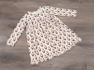 EUC Hanna Andersson girls size 110 dress Christmas holiday gnomes cotton woven 5 - Picture 1 of 3