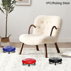 PU Leather Heavy Duty Rolling Stool Round Swivel 360 Rotating With Wheel