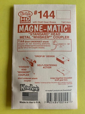 Neuf Rail H0 Kadee N° 144 Whisker Court (1/4") Support Court (2 Paires) 4 Pièces - Photo 1/4