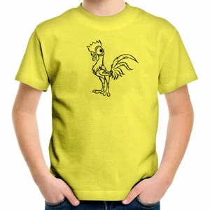 Cute Chicken Cock Rooster Graphic Gift Toddler Kids Boy Youth Tee T-Shirt Funny - Picture 1 of 24