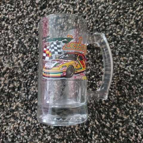 Nascar Clear Glass Beer Mug Terry Labonte Hendrick Kellogg's #5 Racing 1997 10oz Cover