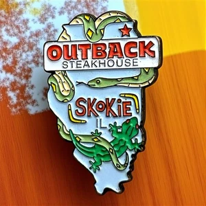 Outback Steakhouse Restaurant Snake Lizard Reptile Skokie, IL - Lapel Pin - Picture 1 of 3