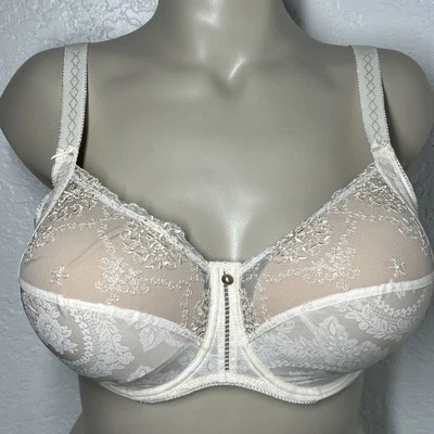 Sujetador Empreinte Chantilly con aros sin relleno 34F Lilly Rose floral encaje blanco Foto 1 de 4