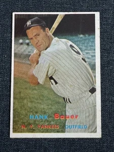1957 Topps Baseball Karte #240 Hank Bauer New York Yankees EX - Bild 1 von 2