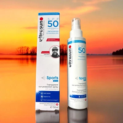 UltraSun Transparent Sun Protection | Sports Spray SPF50 | 150ml