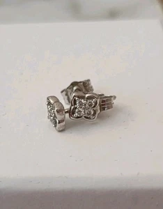 1/10 Diamond Platinum 950 Tomas Rae Earrings - Picture 1 of 5