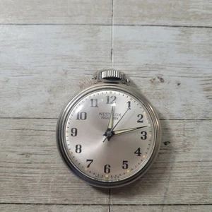 Vintage Westclox Pocket Ben Taschenuhr Made In Usa Gravur Blumen getestet - Bild 1 von 3