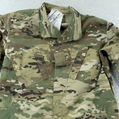 US Army ACU OCP Coat Mens Medium Long Camo Permethrin NSN 8415-01-623-5529 - Image 1 of 4