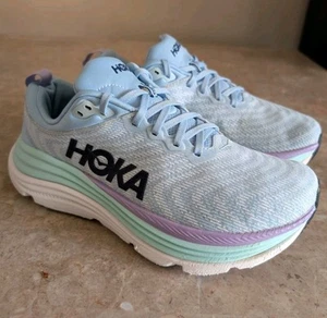 Scarpe larghe Hoka One Gaviota 5 blu sneaker da corsa #FS1123F donna taglia 9D - Foto 1 di 11