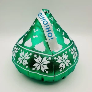 Hershey's Christmas Sweater Print Green Kiss Candy 7" Plush Stuffed Toy - Picture 1 of 5