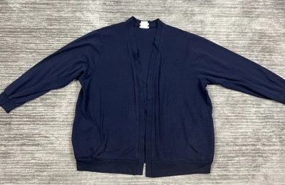 Женский свитер Bonworth большой синий кардиган из смеси полиэстера с открытой передней частью - Изображение 1 из 4