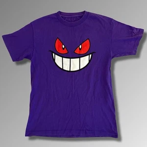 Vintage Gengar Pokémon T-Shirt L Purple - 90s/00s Bootleg Style Rare Back Print - Picture 1 of 7