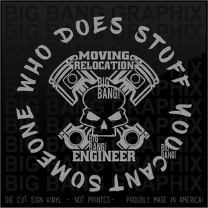 Moving Relocation engineer Trucker Decal Sticker Vinyl - Picture 1 of 4