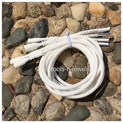 Collar Cordón Silicona Blanco (4) Goma Suave 2mm Cierre a Presión 16" o 18" Foto 1 de 2