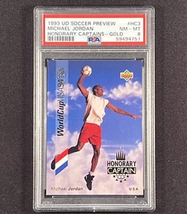 MICHAEL JORDAN 1994 Upper Deck World Cup Soccer Card Honorary Captain #HC3 PSA 8 - Picture 1 of 2