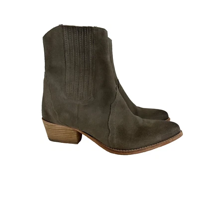 Botas occidentales Free People Chelsea de gamuza de cuero talla 40 grises punta puntiaguda Foto 1 de 4