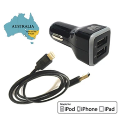 2x Car Charger For iPhone 5 5c 5s 6 6s Plus iPod 5 iPad mini Cigarette Lighter - image 1 of 4