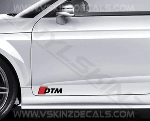 2x Audi DTM Logo Premium Cast Door Decals Stickers A4 S-line TDI TFSI Quattro - Picture 1 of 4