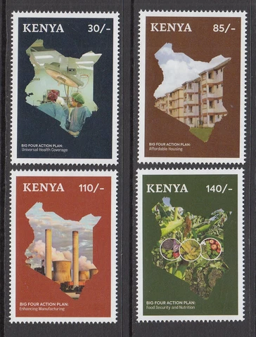 2019 Kenya Action Plan Health Housing Nutrition Manufacturing complete set of 4 Cover