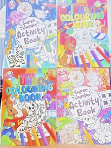 A6 Ausmal- und Spaß Kinder Aktivitätsbuch Kinder Kunst Bastelseiten mit Puzzles - Bild 1 von 16