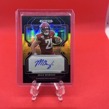 2022 PANINI PRIZM DRAFT PICKS MAX BORGHI Gold And Black PRIZM AUTO /5 JZ