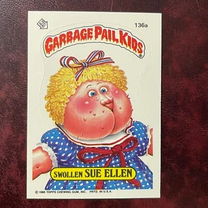 1986 Topps GARBAGE PAIL KIDS Set SWOLLEN SUE ELLEN #136a GPK OS4 NM/MT *HI GRADE - Picture 1 of 2