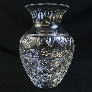 Heavy Lead Crystal Pineapple Vase 9.5 Inch Bouquet Clear Glass