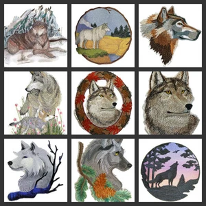 Hermosos parches de hierro bordado de la colección Wolf - Imagen 1 de 15