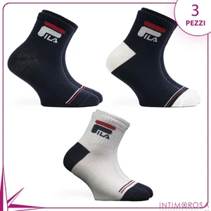 Fila F1396D Navy Cotton Short Socks 3 Pairs - Picture 1 of 3