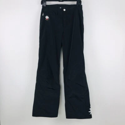 Pantalones Bogner Mujer Negros Esquí Snowboard Talla 6 Bordados Flores Rosa Bolsillo Foto 1 de 4