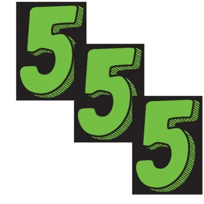 PEGATINAS PARABRISAS DISTRIBUIDOR DE AUTOMÓVILES CALCOMANÍAS DE VINILO GRANDE NÚMERO 3 PAQUETES VERDE NEGRO Foto 1 de 2