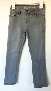 Children's Place girl's jean pants button closure 5-pocket solid gray size 6 - Picture 1 of 6