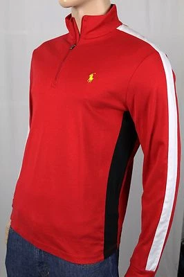 Polo Ralph Lauren Red 1/2 Half Zip Pima Cotton Mockneck Pullover NWT - Image 1 of 2