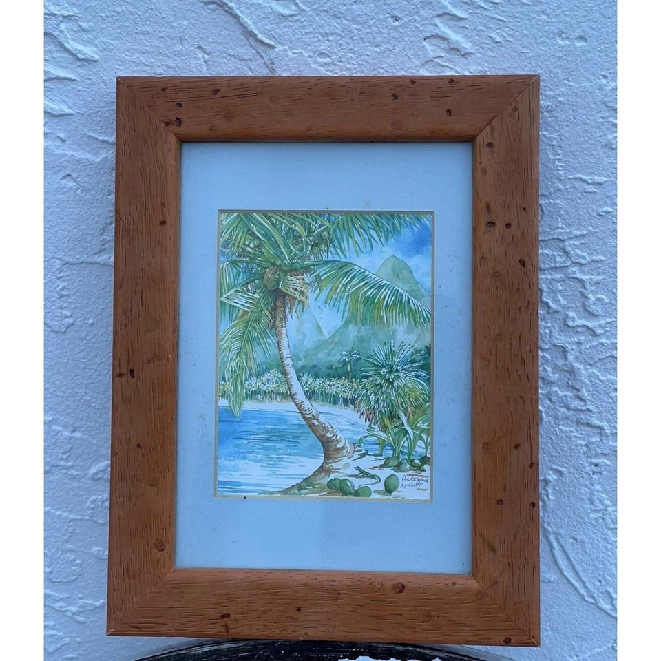 Gilly Gobinet Pintura de la Vida en Antigua Marco Decoración del Hogar 5"x7" Foto 1 de 4