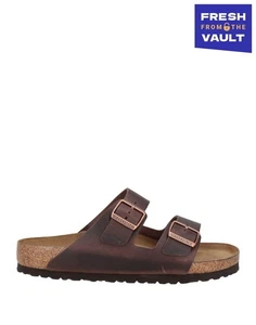 RRP€150 BIRKENSTOCK Leather Sandals US11 UK9.5 EU44 Brown Footbed - Imagen 1 de 8