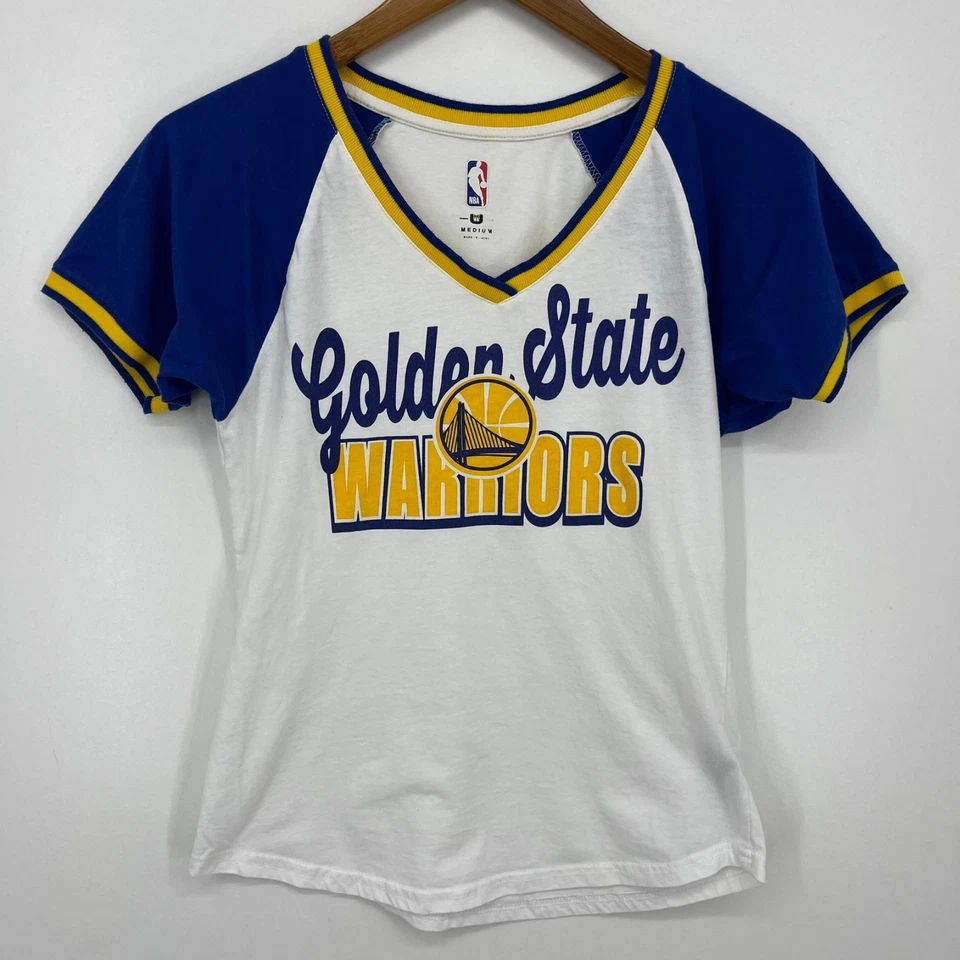 Camiseta de baloncesto Golden State Warriors para mujer talla M blanca cuello en V UNK Foto 1 de 4