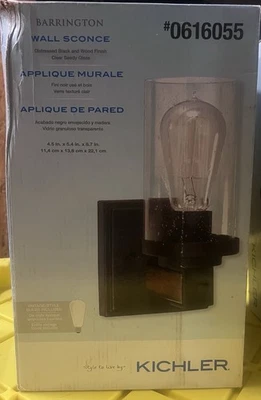 Kichler Barrington Wall Sconce Light #0616055 Brand New Sealed - Image 1 of 2