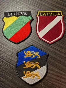 Set. 3 pcs. Chevron of the Baltic Legion Latvia, Lithuania, Estonia. Wehrmacht. - Picture 1 of 6