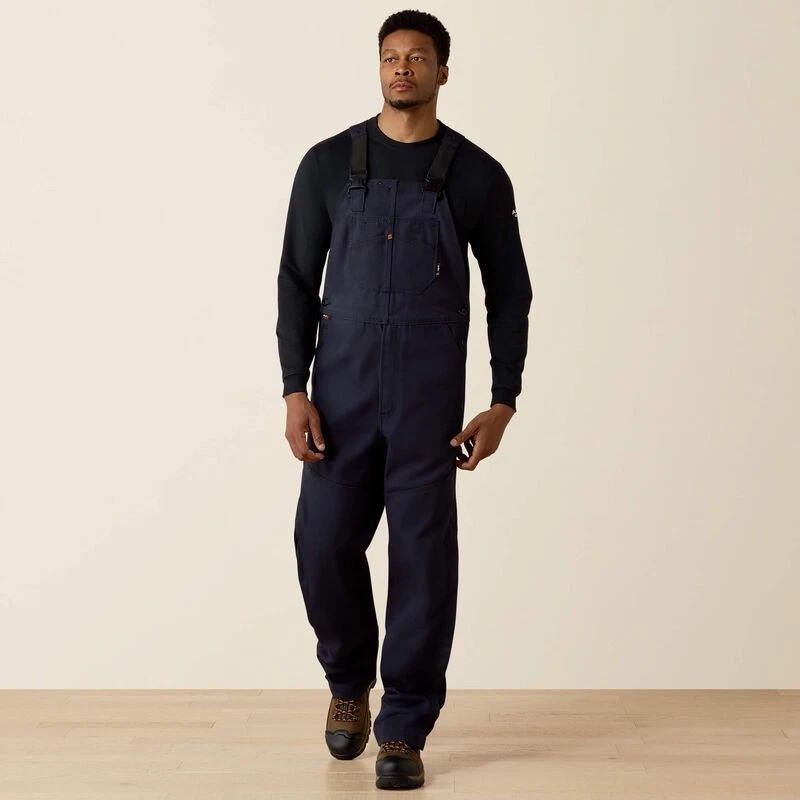 Babero corto Ariat para hombre resistente al fuego (FR) de lona sin forro M (32-34), azul marino Foto 1 de 4