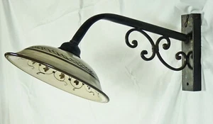 Lampada da parete classica applique rustica in ferro e ceramica country art.417 - Picture 1 of 2