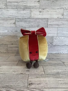 Peluche retirado nuevo con etiquetas Jellycat regalo divertido rojo y dorado regalo de Navidad - Imagen 1 de 4
