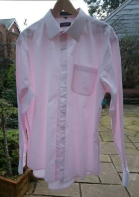 Milani Pink Long Sleeved Shirt 17 collar single needle tailoring - Image 1 of 4