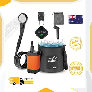 Portable Camping Shower, Upgrade 6000mAh Rechargeable Electric Shower Pump & 20L - Picture 1 of 9