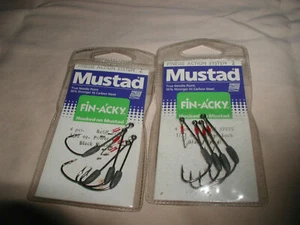 2 Pks Sz.2 MUSTAD FINESSE WORM POWER-LOCK HOOKS,1/32oz RearWeight,Plastic,8Hks - Picture 1 of 4