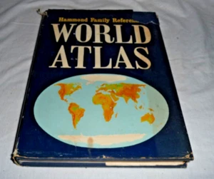Hammond Family Reference World Atlas 1970's Hardcover Book - Picture 1 of 10