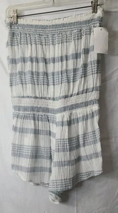 Ron Jon Womans Blue and White Gauze Beach Romper Size Medium NWT - Picture 1 of 7