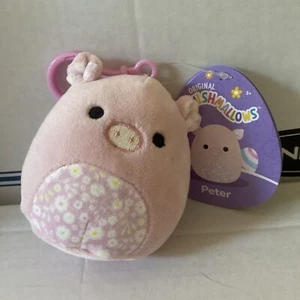 X Squishmallows 3.5” Peter Pink Pig Clip On Easter Spring Squad Plush - Picture 1 of 5