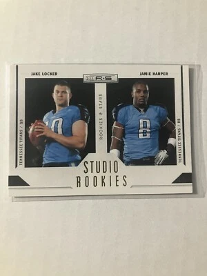 2011 Rookies & Stars Studio Combos Gold /500 Jake Locker Jamie Harper Rookie RC - Image 1 of 2
