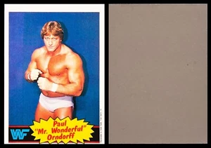 1985 Topps Wrestling Stars Paul Orndorff #5 - RARE BLANK BACK CARD - NEAR MINT - Picture 1 of 1
