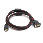 1.5M Full 1080P Male to 15 Pin VGA Connector Adapter Converter Cable for HDTV